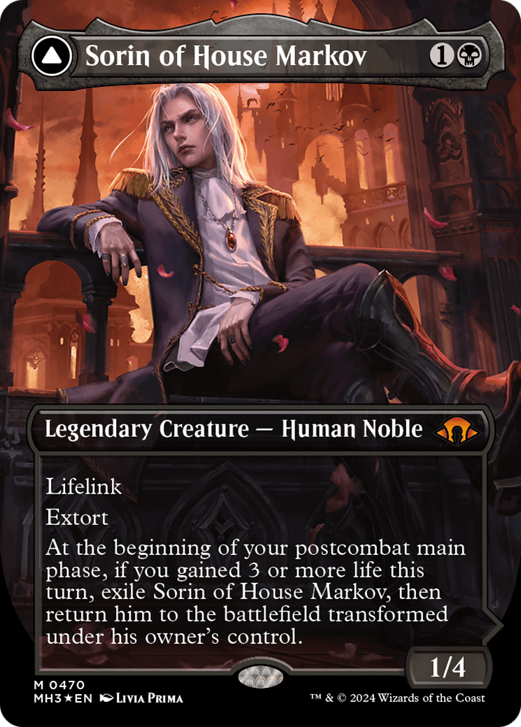 Sorin of House Markov // Sorin, Ravenous Neonate (Borderless) (Textured Foil) [Modern Horizons 3] | Pegasus Games WI