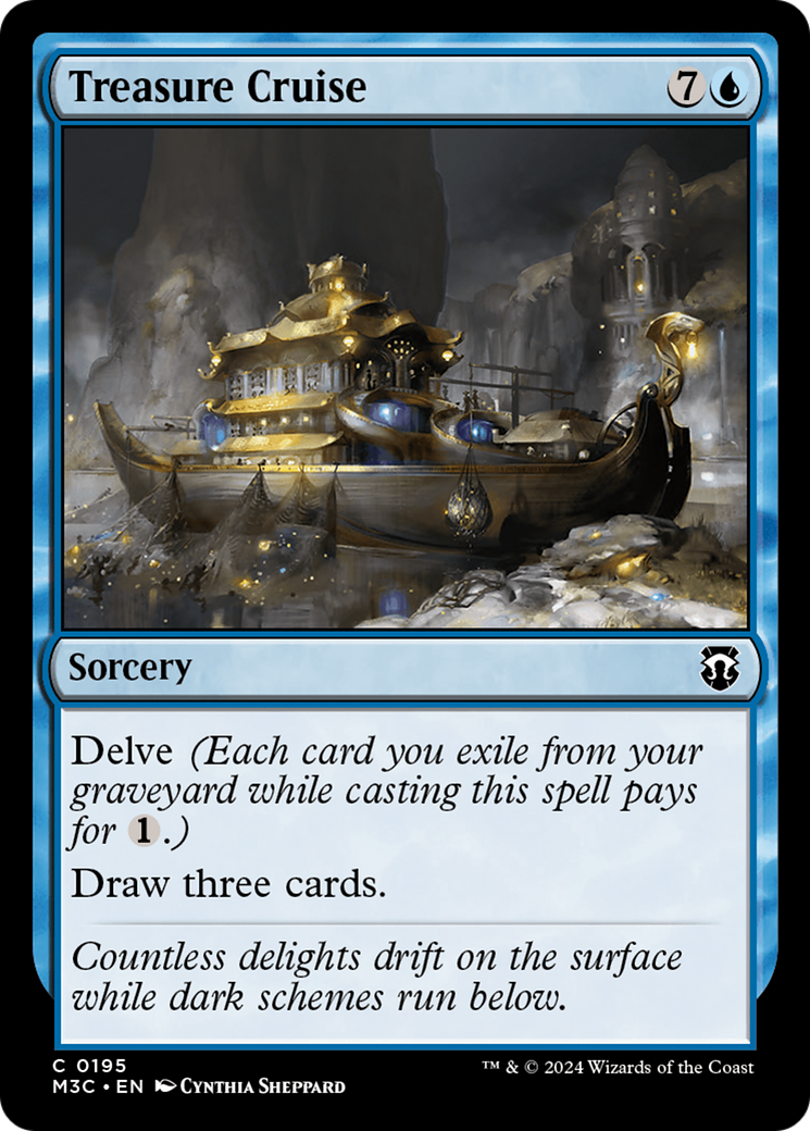 Treasure Cruise (Ripple Foil) [Modern Horizons 3 Commander] | Pegasus Games WI