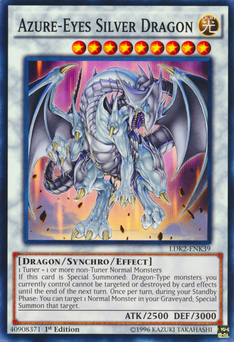 Azure-Eyes Silver Dragon [LDK2-ENK39] Common | Pegasus Games WI