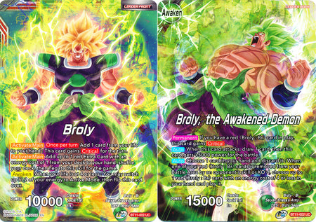 Broly // Broly, the Awakened Demon (BT11-002) [Vermilion Bloodline] | Pegasus Games WI