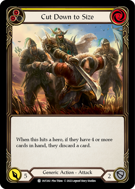Cut Down to Size (Yellow) [OUT202] (Outsiders)  Rainbow Foil | Pegasus Games WI