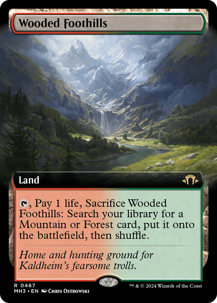 Wooded Foothills (Extended Art) [Modern Horizons 3] | Pegasus Games WI