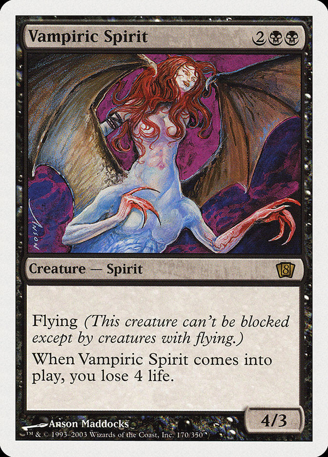 Vampiric Spirit (8th Edition) [Oversize Cards] | Pegasus Games WI