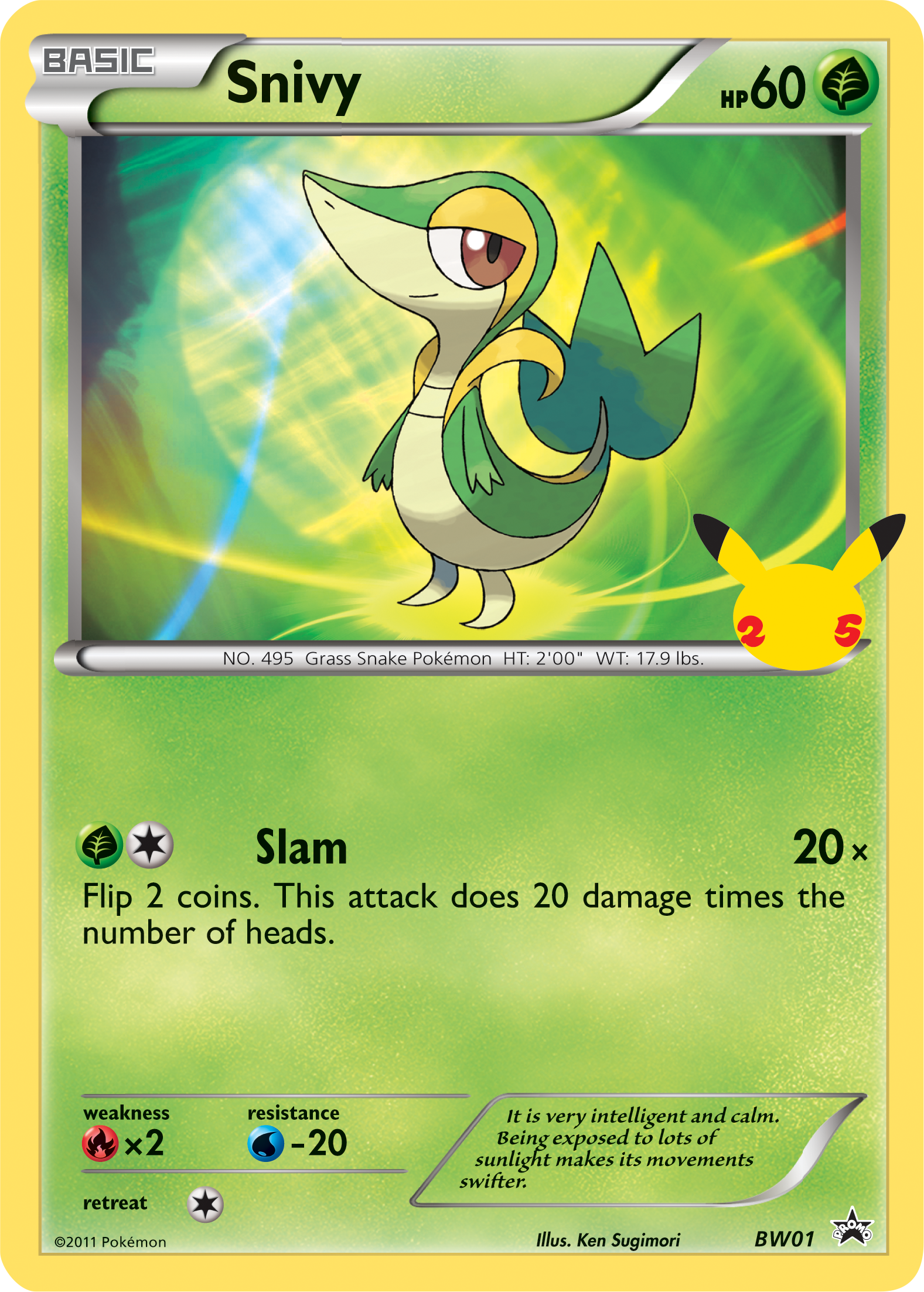 Snivy (BW01) (Jumbo Card) [First Partner Pack] | Pegasus Games WI