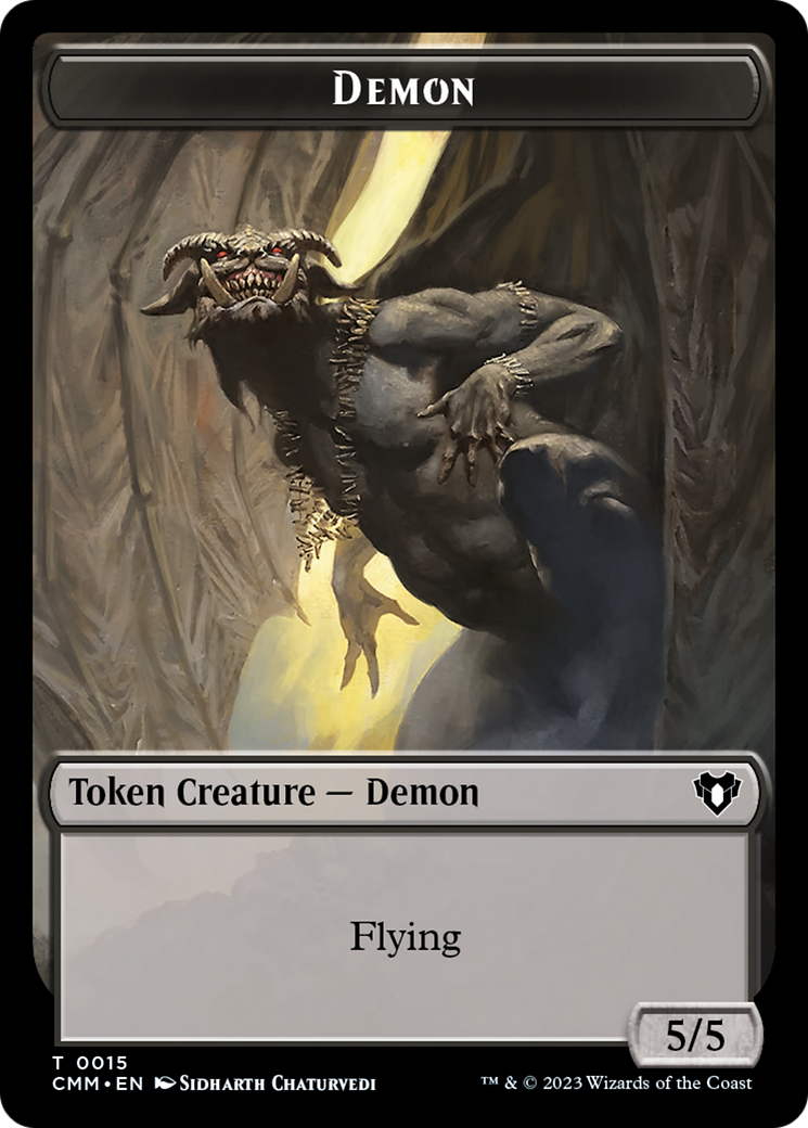 Demon Token [Commander Masters Tokens] | Pegasus Games WI