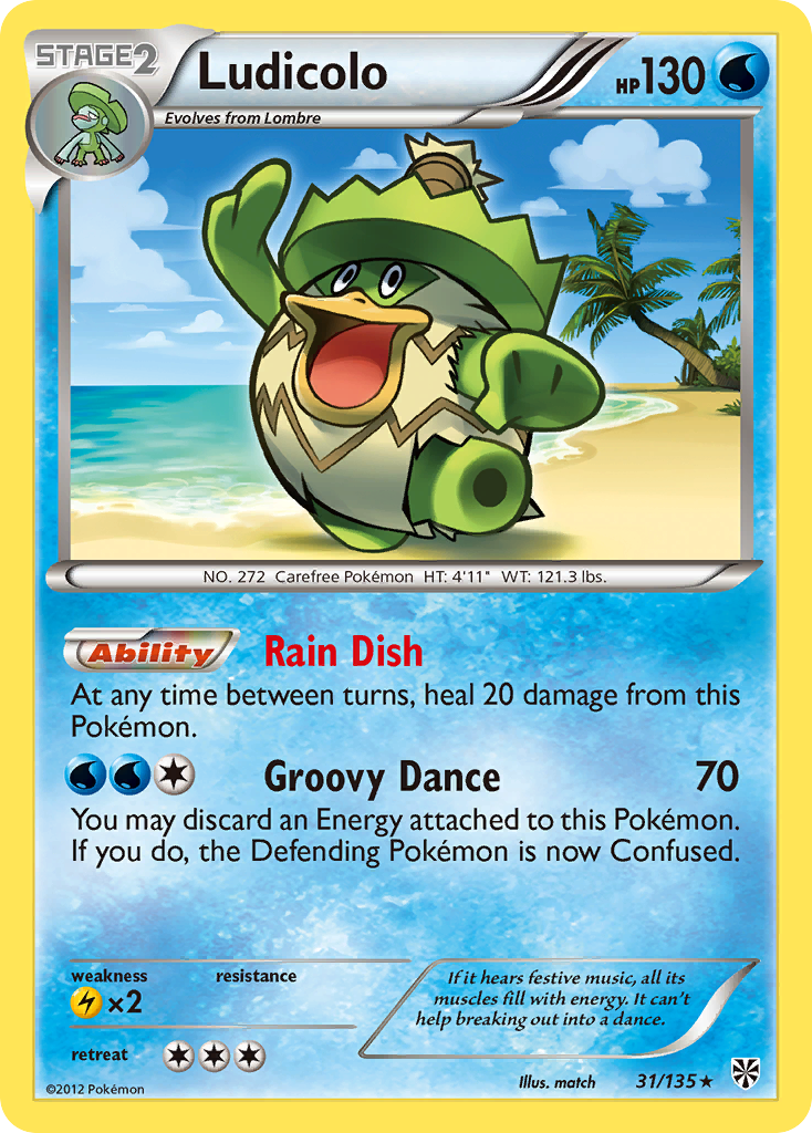 Ludicolo (31/135) [Black & White: Plasma Storm] | Pegasus Games WI