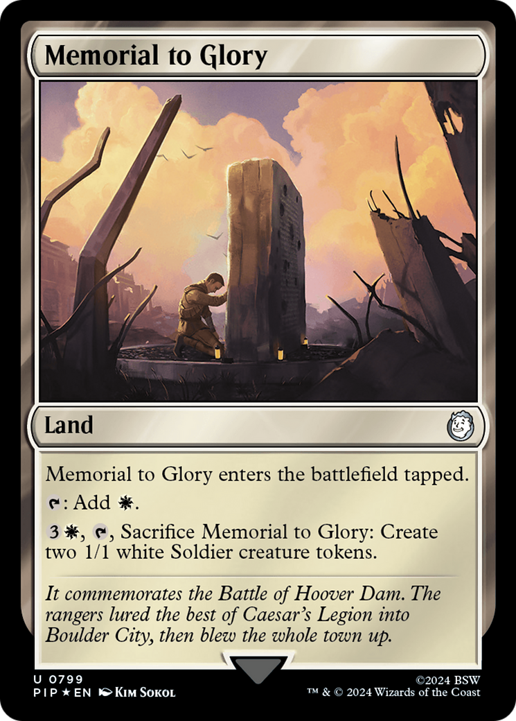 Memorial to Glory (Surge Foil) [Fallout] | Pegasus Games WI