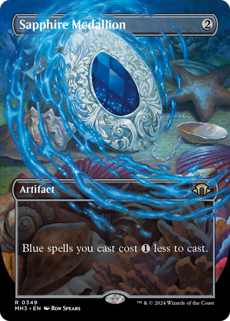 Sapphire Medallion (Borderless) [Modern Horizons 3] | Pegasus Games WI