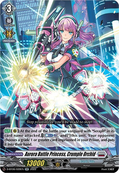 Aurora Battle Princess, Crumple Orchid (D-BT06/028EN) [Blazing Dragon Reborn] | Pegasus Games WI