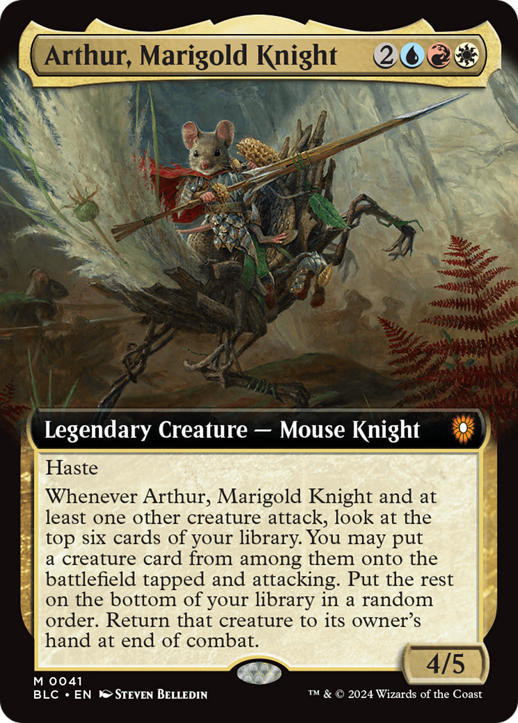 Arthur, Marigold Knight (Extended Art) [Bloomburrow Commander] | Pegasus Games WI