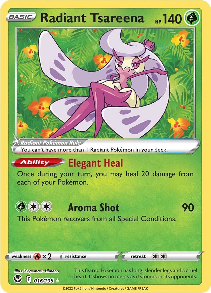 Radiant Tsareena (016/195) [Sword & Shield: Silver Tempest] | Pegasus Games WI