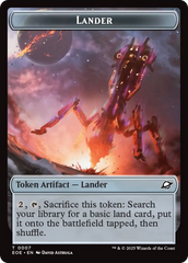 Human Soldier // Lander (0007) Doubled-Sided Token [Edge of Eternities Tokens] | Pegasus Games WI