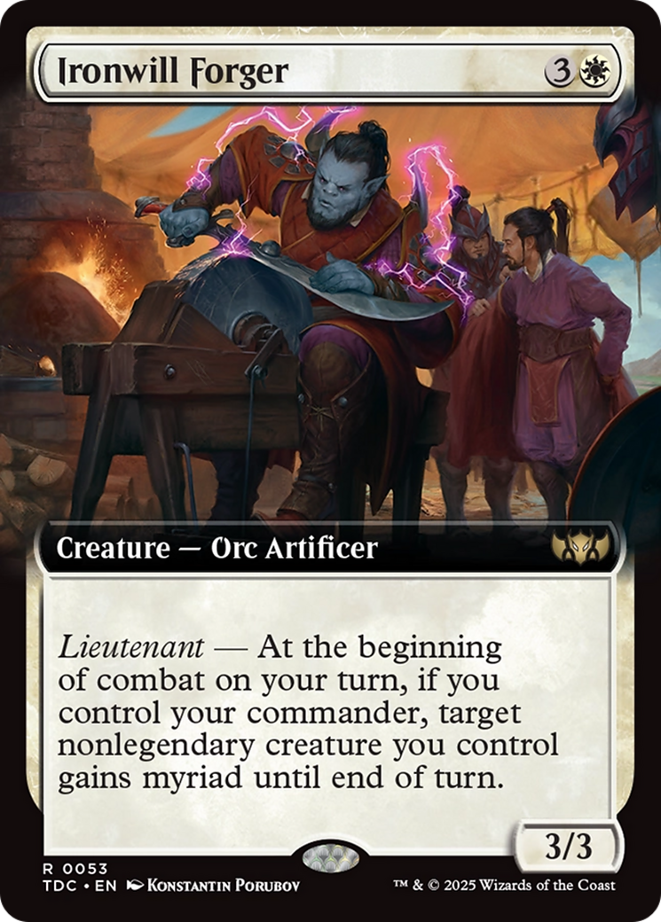 Ironwill Forger (Extended Art) [Tarkir: Dragonstorm Commander] | Pegasus Games WI