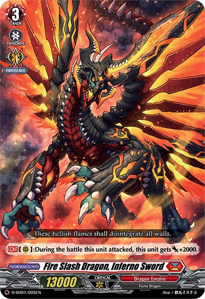 Fire Slash Dragon, Inferno Sword (D-SD01/005EN) [Yu-yu Kondo: Holy Dragon] | Pegasus Games WI