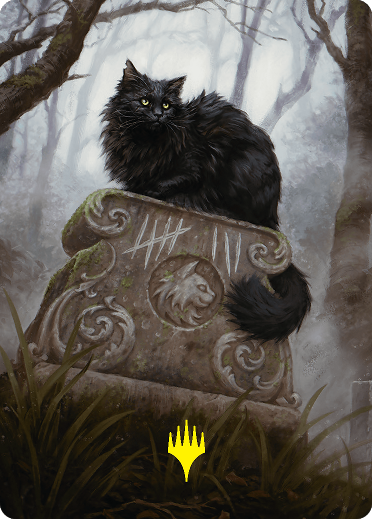 Nine-Lives Familiar 2 Art Card (36/54) (Gold-Stamped Planeswalker Symbol) [Foundations Art Series] | Pegasus Games WI