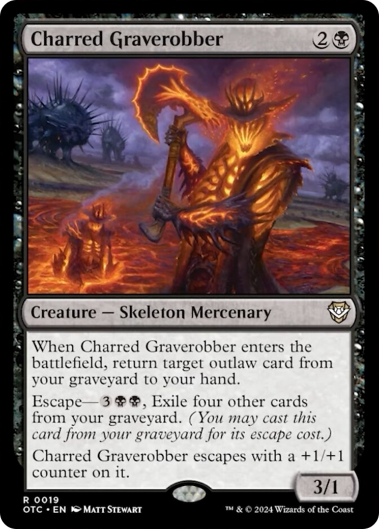 Charred Graverobber [Outlaws of Thunder Junction Commander] | Pegasus Games WI