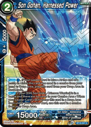 Son Gohan, Harnessed Power (BT16-027) [Realm of the Gods] | Pegasus Games WI