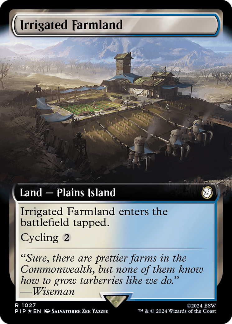 Irrigated Farmland (Extended Art) (Surge Foil) [Fallout] | Pegasus Games WI