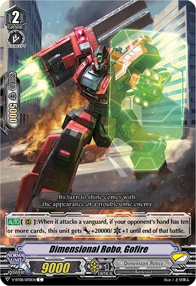 Dimensional Robo, Gofire (V-BT08/070EN C) [Silverdust Blaze] | Pegasus Games WI
