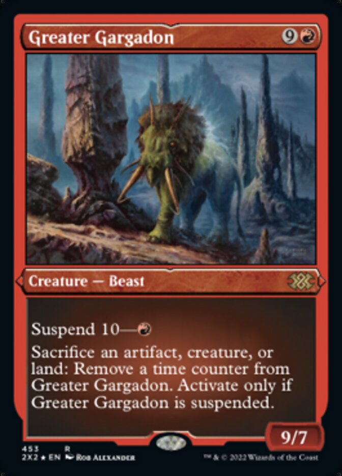 Greater Gargadon (Foil Etched) [Double Masters 2022] | Pegasus Games WI