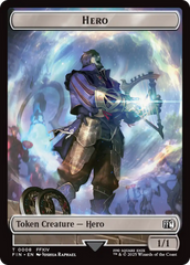 Human Soldier // Hero (0008) Double-Sided Token [FINAL FANTASY Commander Tokens] | Pegasus Games WI