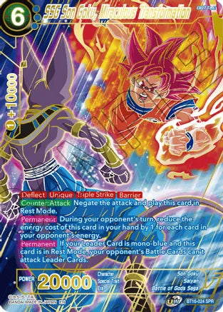 SSG Son Goku, Miraculous Transformation (SPR) (BT16-024) [Realm of the Gods] | Pegasus Games WI