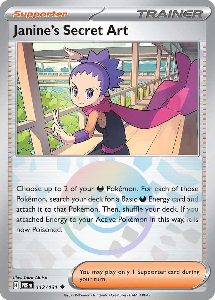 Janine's Secret Art (112/131) (Poke Ball Pattern) [Scarlet & Violet: Prismatic Evolutions] | Pegasus Games WI