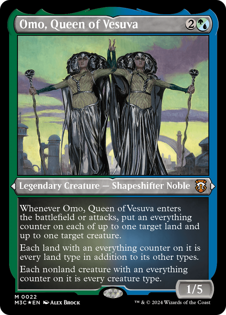 Omo, Queen of Vesuva (Foil Etched) [Modern Horizons 3 Commander] | Pegasus Games WI