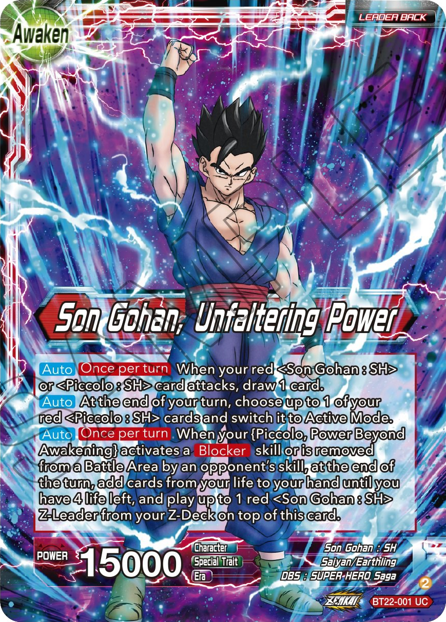 Son Gohan // Son Gohan, Unfaltering Power (BT22-001) [Critical Blow] | Pegasus Games WI