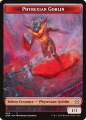 Phyrexian Goblin // Poison Counter Double-Sided Token [Phyrexia: All Will Be One Tokens] | Pegasus Games WI