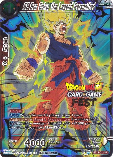 SS Son Goku, the Legend Personified (Card Game Fest 2022) (BT13-012) [Tournament Promotion Cards] | Pegasus Games WI