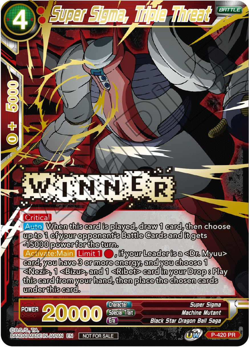 Super Sigma, Triple Threat (Championship Pack 2022 Vol.2) (Winner Gold Stamped) (P-420) [Promotion Cards] | Pegasus Games WI