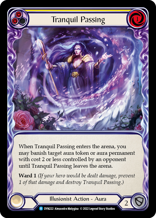 Tranquil Passing (Yellow) [DYN222] (Dynasty)  Rainbow Foil | Pegasus Games WI