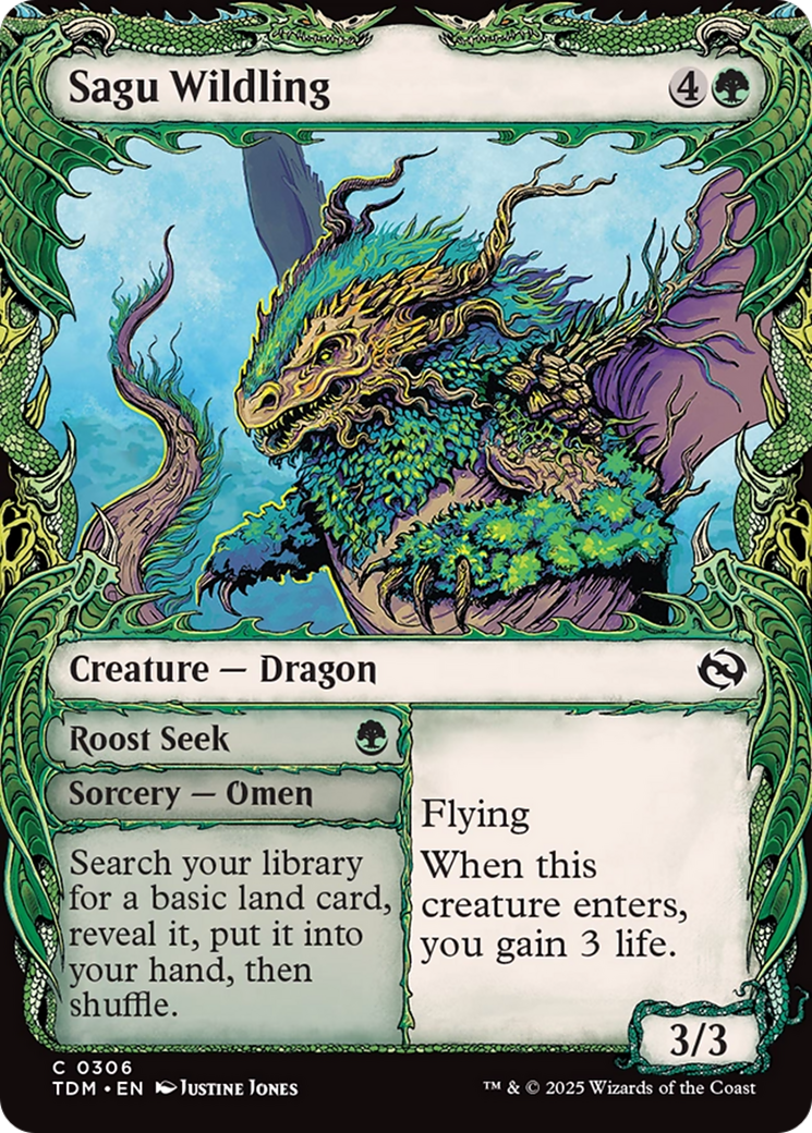 Sagu Wildling (Showcase) [Tarkir: Dragonstorm] | Pegasus Games WI