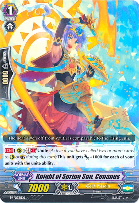 Knight ofring Sun, Conanus (PR/0341EN) [Promo Cards] | Pegasus Games WI