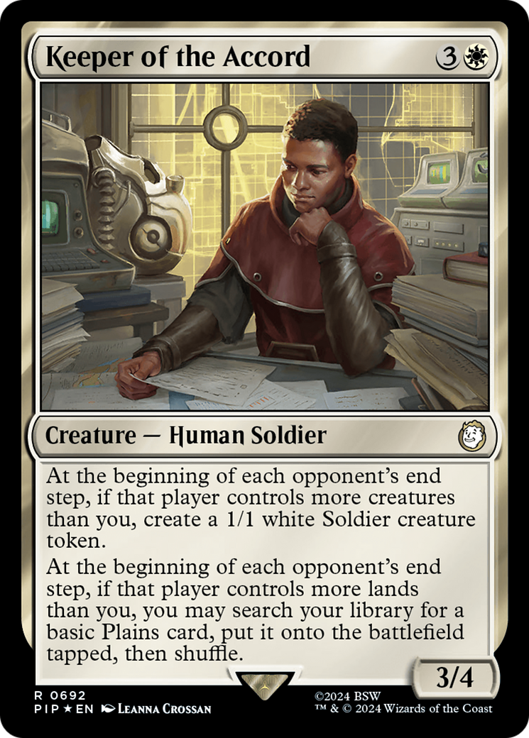 Keeper of the Accord (Surge Foil) [Fallout] | Pegasus Games WI