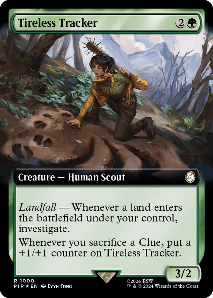 Tireless Tracker (Extended Art) (Surge Foil) [Fallout] | Pegasus Games WI