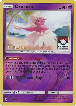 Oricorio (55/145) (League Promo 1st Place) [Sun & Moon: Guardians Rising] | Pegasus Games WI