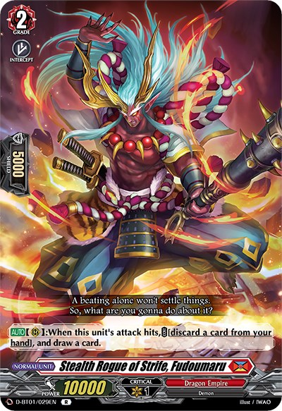 Stealth Rogue of Strife, Fudoumaru (D-BT01/029EN) [Genesis of the Five Greats] | Pegasus Games WI