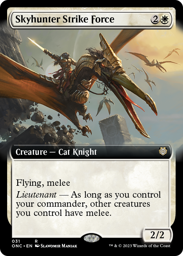 Skyhunter Strike Force (Extended Art) [Phyrexia: All Will Be One Commander] | Pegasus Games WI