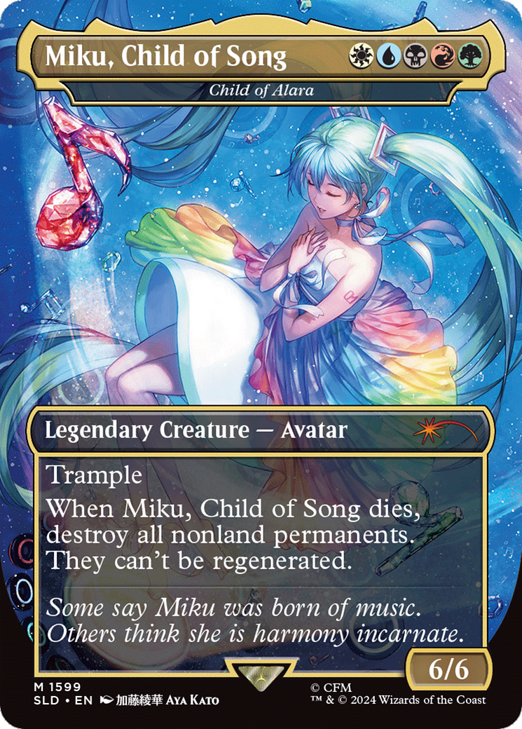 Miku, Child of Song - Child of Alara (Rainbow Foil) [Secret Lair Drop Series] | Pegasus Games WI