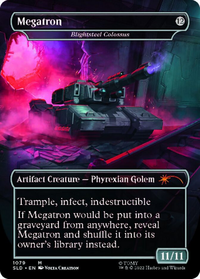 Blightsteel Colossus - Megatron (Borderless) [Secret Lair Drop Series] | Pegasus Games WI