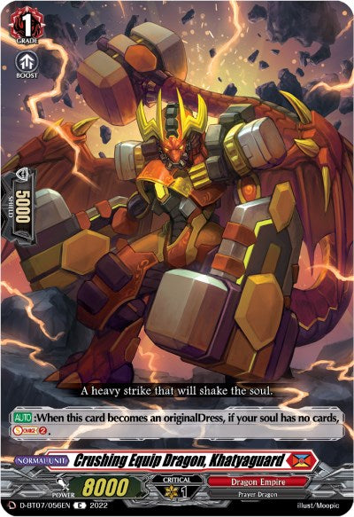 Crushing Equip Dragon, Khatyaguard (D-BT07/056EN) [Raging Flames Against Emerald Storm] | Pegasus Games WI