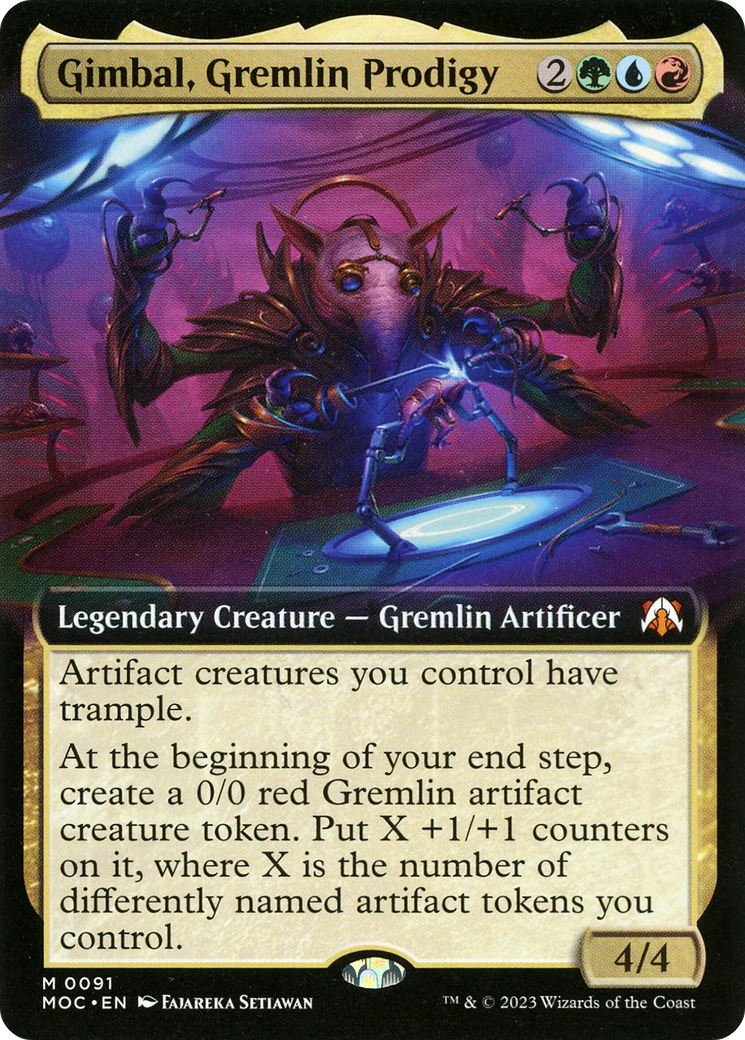Gimbal, Gremlin Prodigy (Extended Art) [March of the Machine Commander] | Pegasus Games WI