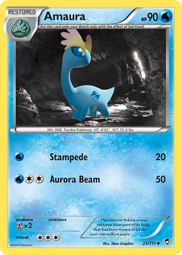 Amaura (25/111) [XY: Furious Fists] | Pegasus Games WI