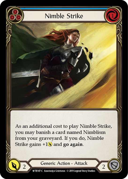 Nimble Strike (Blue) [WTR187-C] (Welcome to Rathe)  Alpha Print Normal | Pegasus Games WI