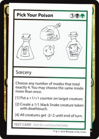 Pick Your Poison (2021 Edition) [Mystery Booster Playtest Cards] | Pegasus Games WI