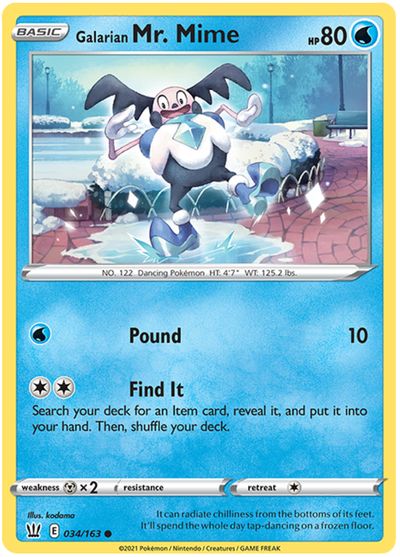 Galarian Mr. Mime (034/163) [Sword & Shield: Battle Styles] | Pegasus Games WI