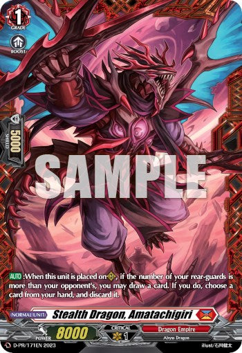Stealth Dragon, Amatachigiri (Frame Rare) (D-PR/171EN) [D Promo Cards] | Pegasus Games WI