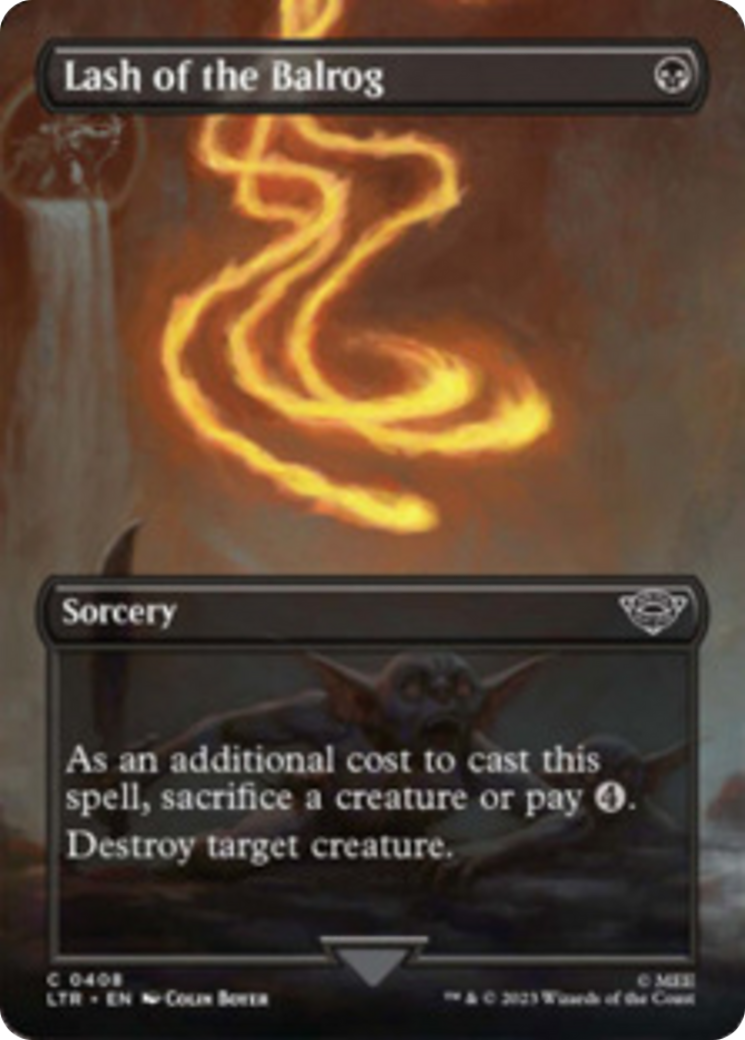 Lash of the Balrog (Borderless Alternate Art) [The Lord of the Rings: Tales of Middle-Earth] | Pegasus Games WI